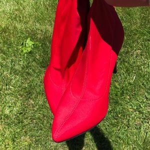 Red Bootie Heel NWT